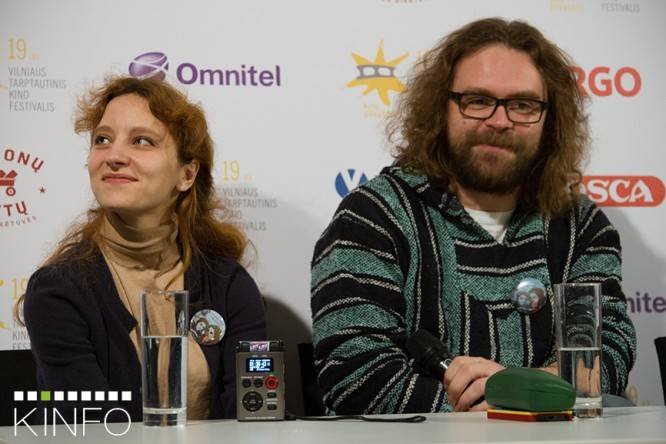 Gabija Siurbytė ir Ernestas Jankauskas Lietuviškų filmų programos spaudos konferencija Levo Žiriakovo nuotrauka