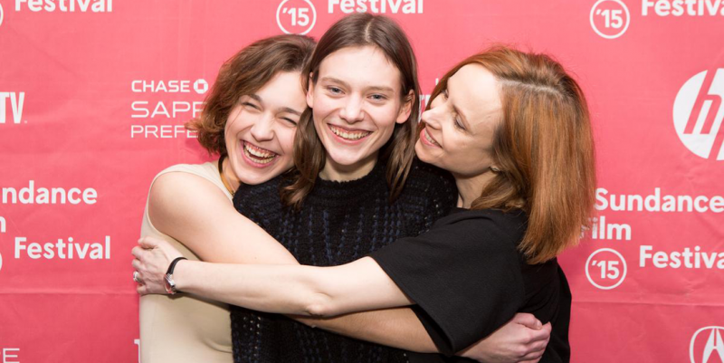 A. Diržiūtė, J. Steponaitytė ir A. Kavaitė „Sundance“ festivalyje „ACME Film“ archyvas