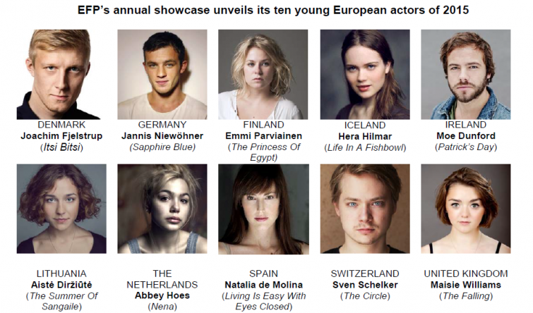 EFP's annual showcase unveils its ten young European actors of 2015